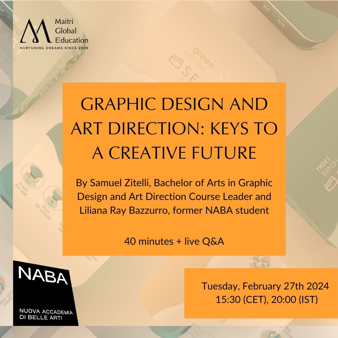 Webinar with NABA, Italy: GRAPHIC DESIGN AND ART DIRECTION: KEYS TO A CREATIVE FUTURE